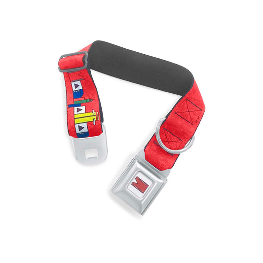 Big Apple Red-Manhattan Lifestyle Logo Dog Collar