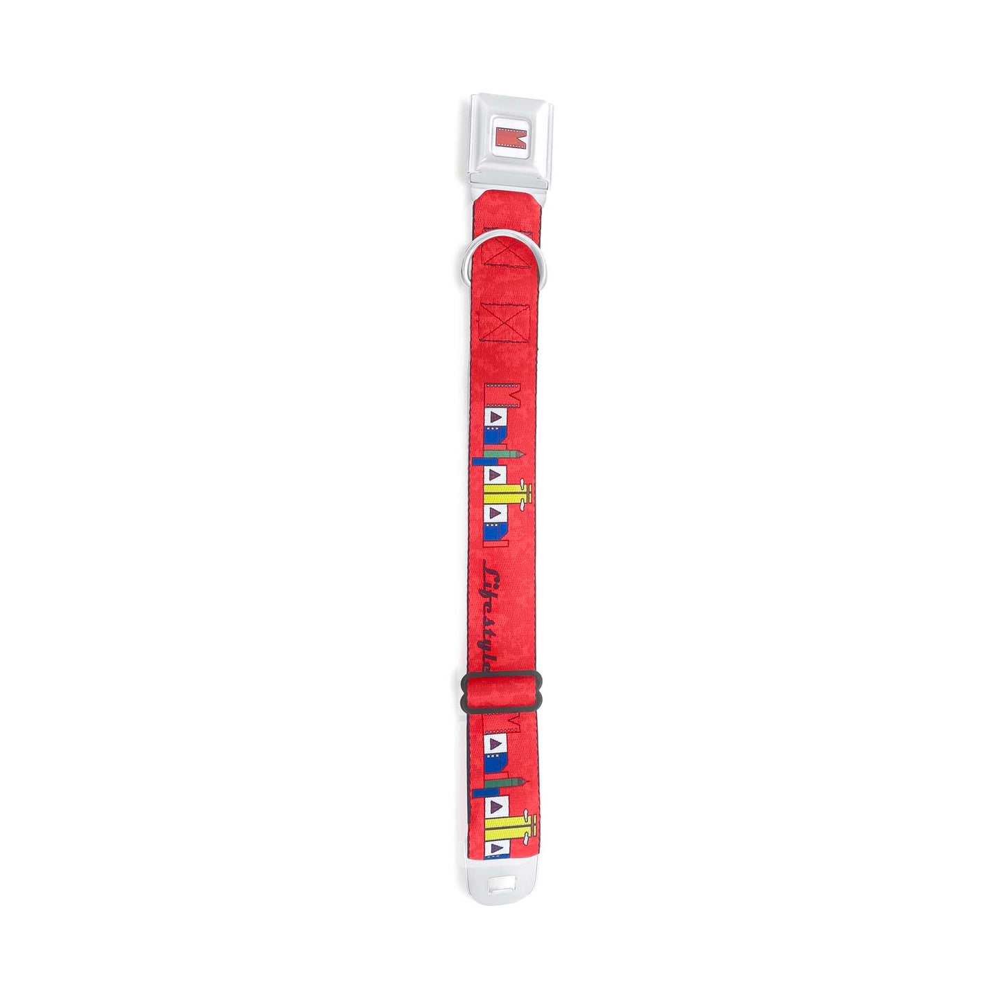 Big Apple Red-Manhattan Lifestyle Logo Dog Collar